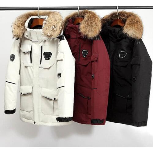 AUSO Men's Long Down Jackets