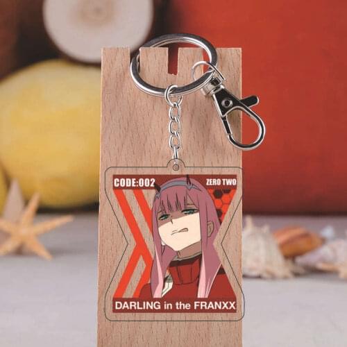 DARLING in the FRANXX Zero Two Acrylic Pendant Figure Keychain Keyring Model Toy Gifts Cosplay