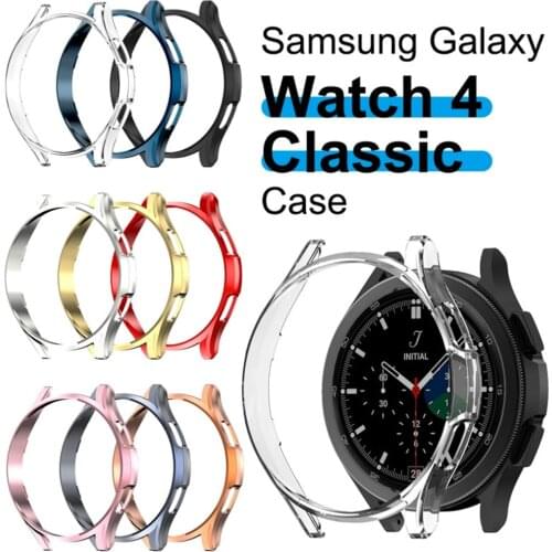 Case for Samsung Galaxy watch 4 classic 46mm/42mm TPU Plated all-around Anti-fall cover bumper Samsung Galaxy watch 4 40mm 44mm