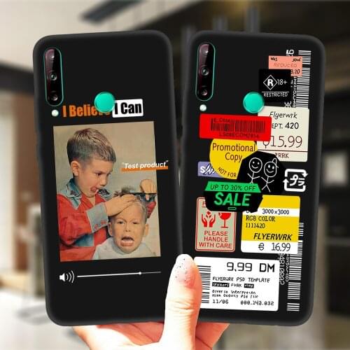 Funny Boy Girl Retro Label Art Couples Phone Case For Huawei P50 P30 P20 P10 P40 Lite E Pro Plus Y9 P30Lite Soft Silicone Cover