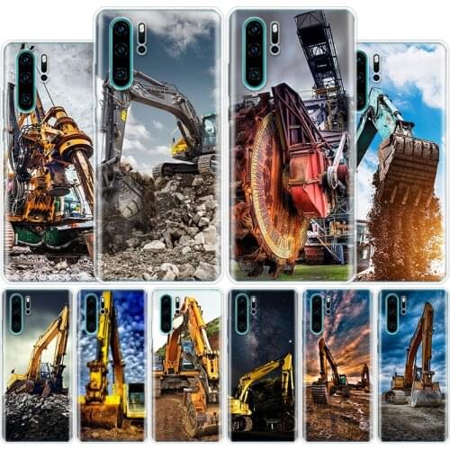 Excavating Machinery Bulldozer Man Cover Phone Case For Huawei Honor 10 9 20 Lite 9X 8X 8S 8A 7X 7A Pro Y5 Y6 Y7 Y9 2019 Y9S 10i
