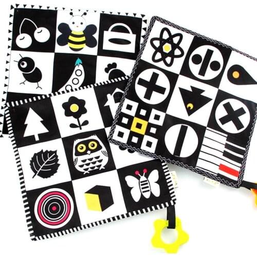 Baby Handkerchief Cognitive Cloth Book Comfort Towel Molar Teether Toy For Kids Children Soft Montessori Educational Toy