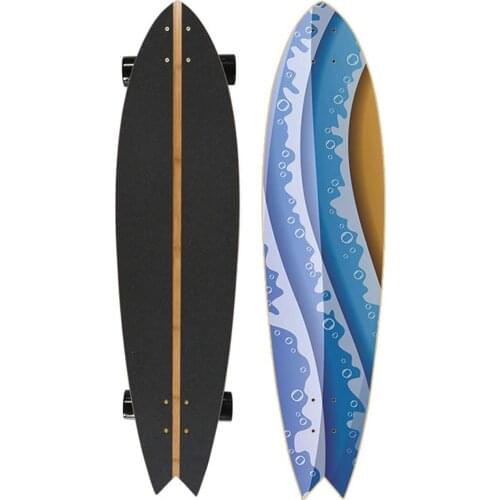 40" Long Skateboard, Land Surfboard, Urban Road Pumping Land Cruiser Full Set, Suitable for Adult Surfing Skateboard Enthusiasts