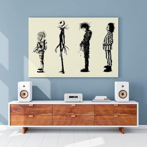 Home Decr Painting Tim Burton Movie Edward Scissorhands Movie Poster HD Print Poster Wall Art Pictures