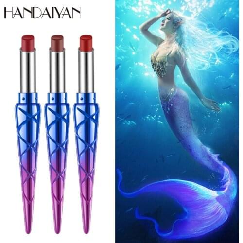 Smoke Pipe Sexy Mermaid 12 Colors Natural Matte Lipstick Waterproof Lipstick Long Lasting Makeup Non-Stick Cup Lip Tint Cosmetic