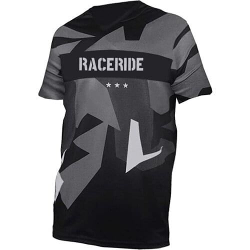 RACERIDE Mens Summer Pro Team Cycling Sleeve Breathable Short Jersey Racing Quick Dry Clothes Motorcycle Bike Mountain Shirt