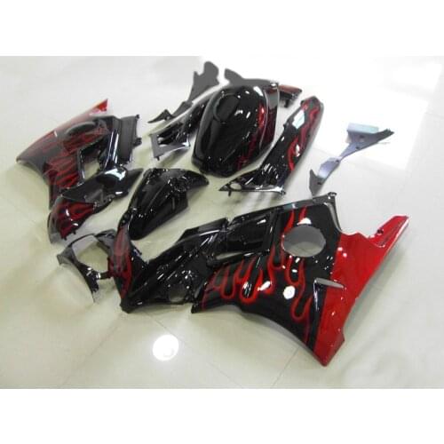Motorcycle Fairing kit for CBR600F2 91 92 93 94 CBR600 F2 CBR 600F2 1991 1994 ABS Red flames black Fairings set+gifts HP02