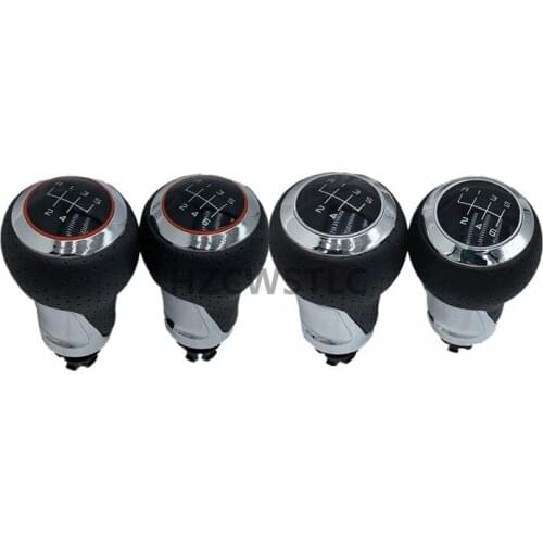 New 5 6 Speed Car Leather Gear Shift Knob Manual Leather For Audi A4 S4 B8 8K A5 8T Q5 8R S Line 2007-2015