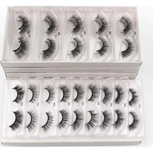 YSDO 4/20/100Pairs Wholesale Magnetic Eyelashes 3D Mink Eyelashes Makeup Magnetic Lashes Natural False Lashes LongFaux Cils