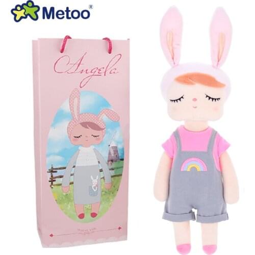 Metoo Original Angela Rabbit Plush Dolls Baby Toy Gift Lace Bunny Animals zero Mermaid Plush doll for Children Girl Kids Toys