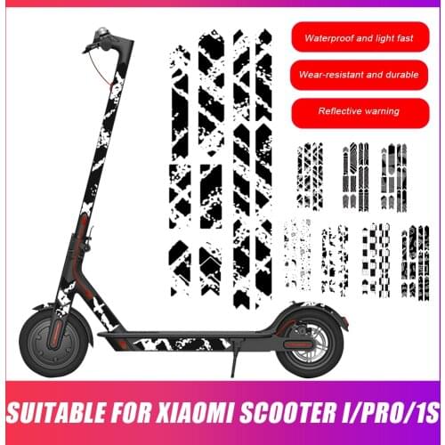 Modified Reflective Stickers Electric Scooter Waterproof Luminous Warning Sticker For Xiaomi MI/Pro/1s Electric Scooter Parts