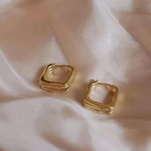 Trendy Earring 18K PVD Gold Hollow Drop Earring Stainless Steel Tarnish Free Gold Jewelry Wholesale