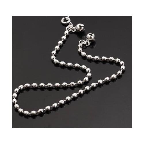 MxGxFam Fashion Whtie Gold color Anklet Bracelet Women For Summer With For Lead and Nickel Free