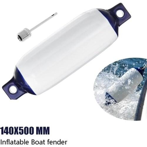 Inflatable Boat Fender PVC Boat Anchor Bumper Marine Boat Fender for Boat, Sailboat, Cuddy Etc (5.5X20 Inch)