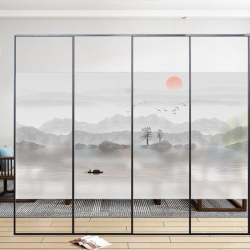 Window glass sticker toilet transparent opaque anti-peep shading matte film window grille sticker window paper