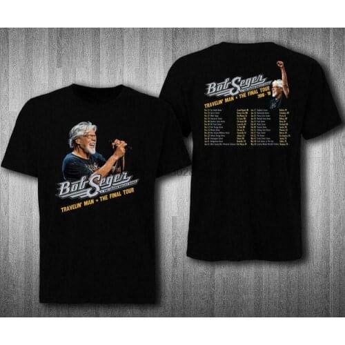 NEW BOB SEGER TRAVELIN MAN TOUR 2018 - 19 2 SIDE T-SHIRT USA SIZE S-3XL JR1