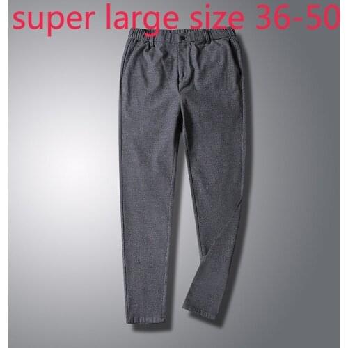 New Arrival Fashion Super Large High Quality Spring Autumn Men Casual Pants Full Length Plus Size 36 38 40 42 44 46 48 50