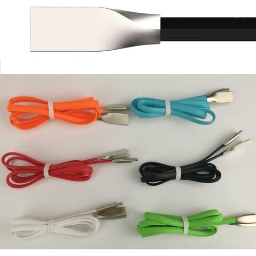 New 3D Zinc Alloy USB Cable Charger Power Cord for iPhone 5 5s SE 6 6S iPad 4 iphone6 8 Pin 3Ft Adapter Wire 100pcs/lot