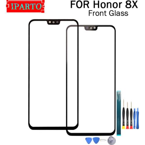 For Honor 8X Front Glass Screen Lens 100% New Front Touch Screen Glass Outer Lens for Honor 8X +Tools