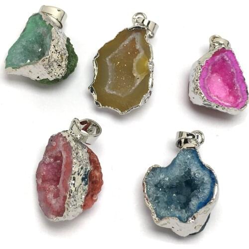 Natural Stone Irregular Shape Pendants Fashion Crystal Pendant for Jewelry Making Supplies Diy Necklace Accessories size 18x28mm