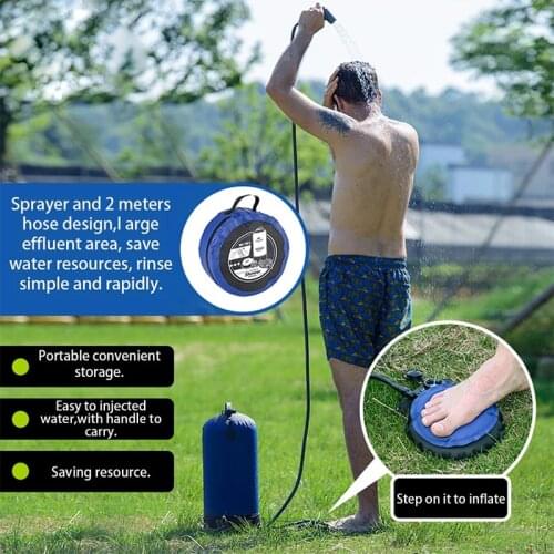 PVC Pressure Shower Bag Portable Outdoor Camping Shower Bags Outdoors Beach Shower Lightweight Bathing Travel Water Storage Bag