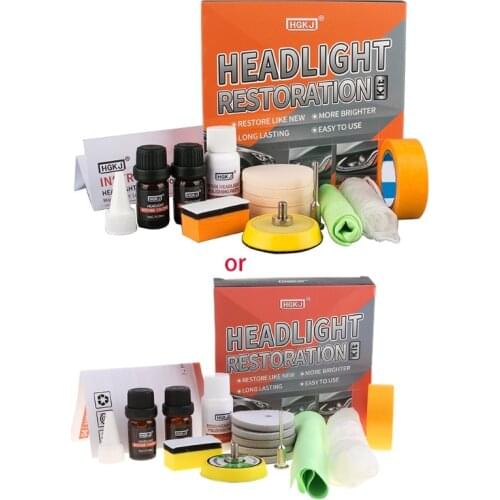 DIY Headlight Restoration Polishing Kits Headlamp Clean Car Care Wash Head Lamps Brightener Refurbish Repair