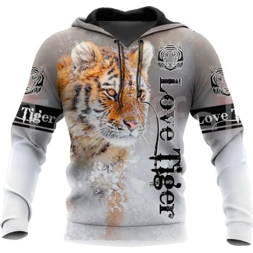 Tessffel Animal Tiger Hunting Tattoo Art Wild Beast NewFashion Tracksuit 3DPrint Men/Women Streetwear Casual Pullover Hoodies A6