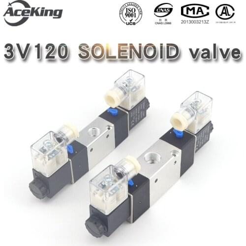 3V120/220/320/420 three-port two-position solenoid valve DC12V DC24V 110V 220V 3V120-06【DC24V】 3V120-06【AC220】 3V220-08【DC24V