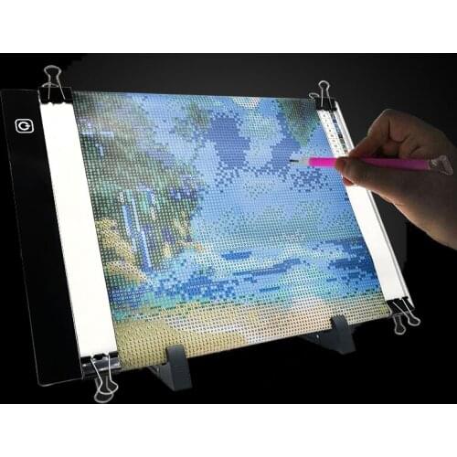 Ultrathin 23.5x33.5 A4 LED Light Tablet Pad EU/AU/US/USB Plug Diamond Embroidery Diamond Painting Tools Accessories Cross Stitch