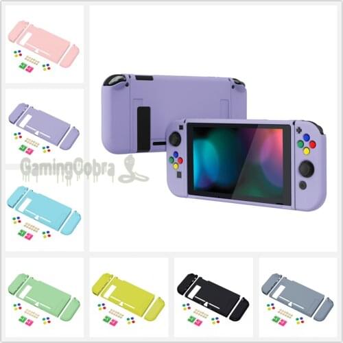 PlayVital Soft TPU Slim Protective Case Cover with Colorful ABXY Direction Button Caps for NS Switch NS Switch Joy-Con Console