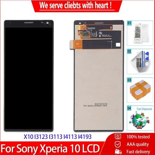 6.0" Original Display For Sony Xperia 10 LCD Touch Screen Digitizer Replacement LCD For Sony Xperia X10 I3123 I3113 I4113 I4193