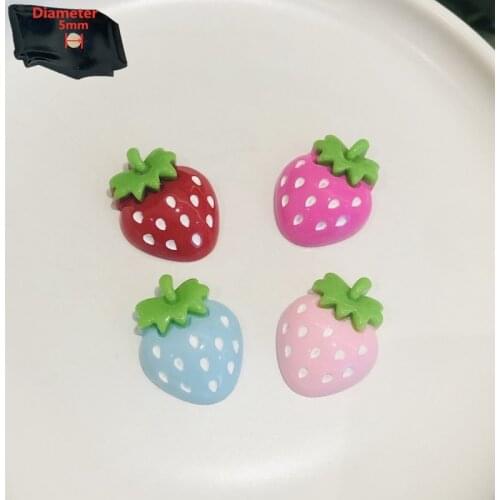 1PCS Resin Cute Cartoon Fridge Magnetic Sticker Kawaii Colourful Strawberry Refrigerator Magnet Creative DIY Kitchen Decoration