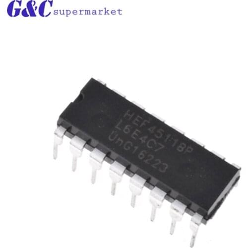 10pcs/lot CD4511BE / HCF4511 / HEF4511 / BCD code - seven-segment code converter drives DIP-16