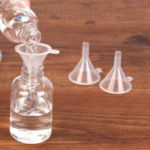 10pcs Small Plastic For Perfume Diffuser Bottle Mini Liquid Oil Funnels Separating Funnels Liquid Filling Empty Bottle Tool