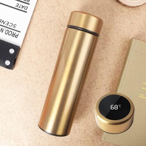 500ml Insulated Vacuum Flask Smart Stainless Steel Thermal Bottle With LED Temperature Display Screen Waterproof Thermo Mug