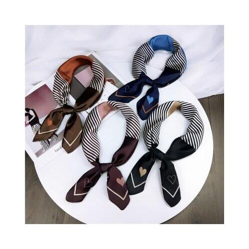 70*70cm Lovely Retro New Style Small Scarf Womens All-match Korean-Style Square Scarf Decorative Small Neckerchief Hair Band