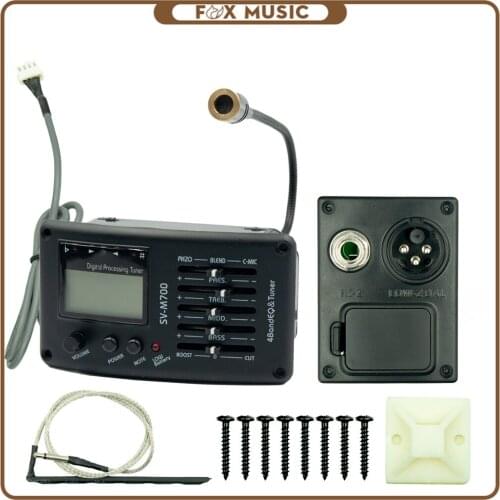 Guitar EQ SV-M700 4 Band Acoustic Guitar EQ Equalizer Guitar Preamp Guitar Parts & Accessories New