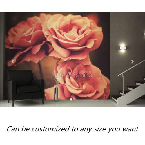 Free shipping custom- modern 3D mural Three Roses Wallpaper Mural sofa bedroom TV backdrop wallpaper
