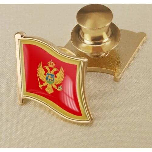 Coat of Arms of Montenegro/Montenegrins Flag National Emblem Brooch/Badges/Lapel Pins