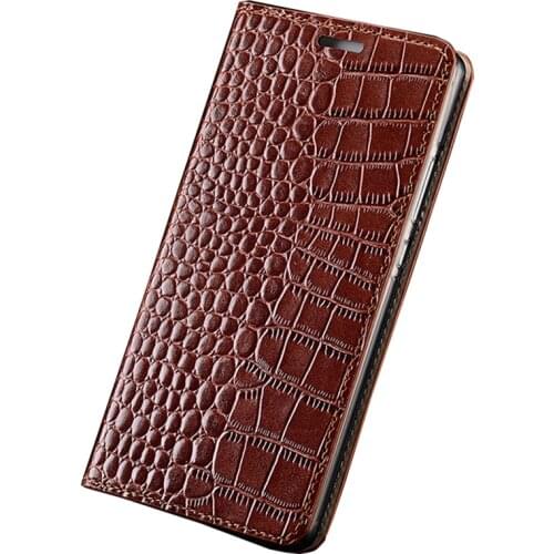 Brand mobile phone case genuine leather crocodile Flat texture phone case For iPhone 11 11pro X 6 7 all handmade protection case