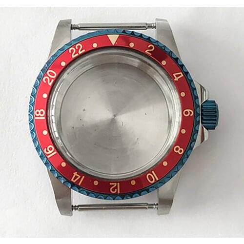 39.5mm Watch Case ​Blue Retro for NH35/NH36 Movement Super Waterproof 100Meters Acrylic Mirror Stainless Steel