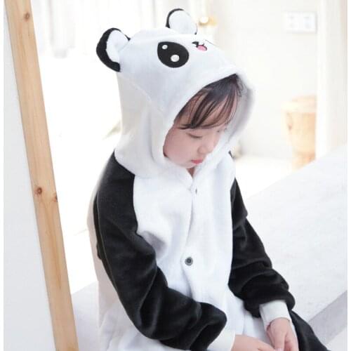 Kids Boy Girl Panda Costume Kigurumi Cartoon Animal Halloween Fancy Children Cosplay Dress Pajama