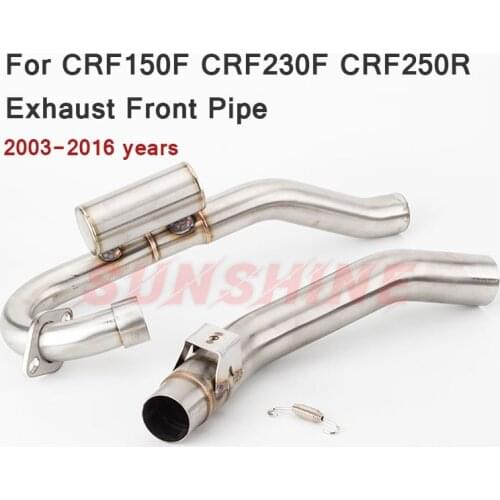 Front Full Systems Motorcycle Exhaust Motorcross Modified Muffler Stainless Steel For Honda CRF150F CRF230F CRF150 CRF230 Link