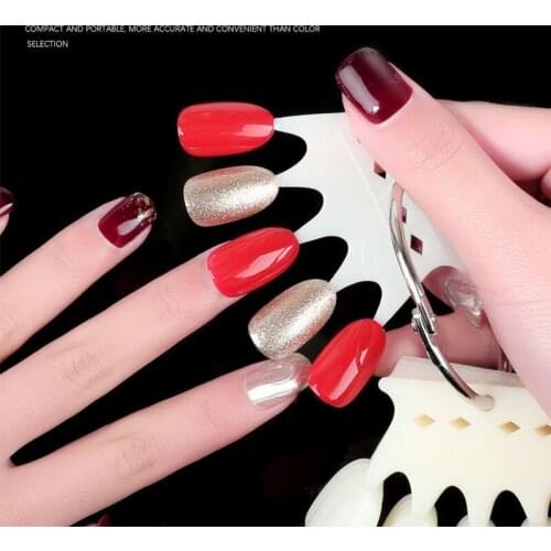 5x10pcs False Nail Art Color Nail crown color card transparent natural color plate color practice nail Polish Manicure Tools