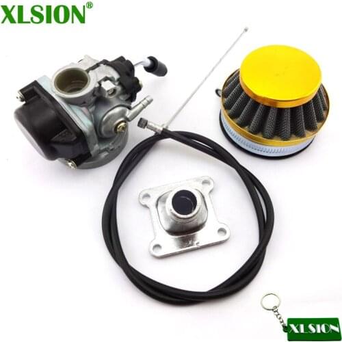XLSION Performance Carb Carburetor Air Filter Throttle Cable Kit For 47cc 49cc Pocket Bike Mini Quad ATV mini motor