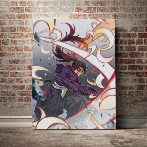 Kokushibo Kimetsu no Yaiba anime Canvas poster Painting wall Art decor Living room Bedroom Study Home Decoration Prints