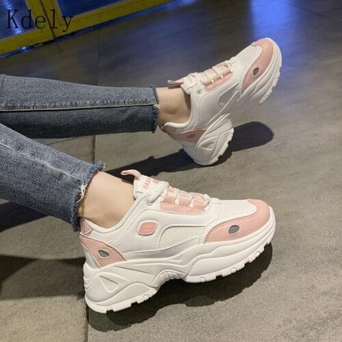 WomenS Flats Sneakers Fashion White Vulcanized Shoes Women Lace Up Round Toe Breath Air Mesh Running Shoes Size 35-40