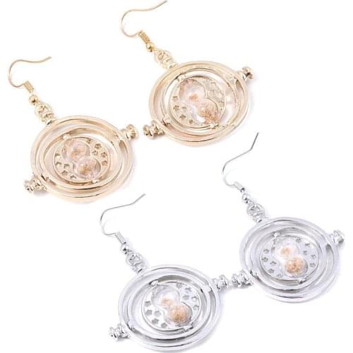 Movie&TV Hot Sale Harried Time converter hourglass Earrings potters Gift Toys for Children or adult Student