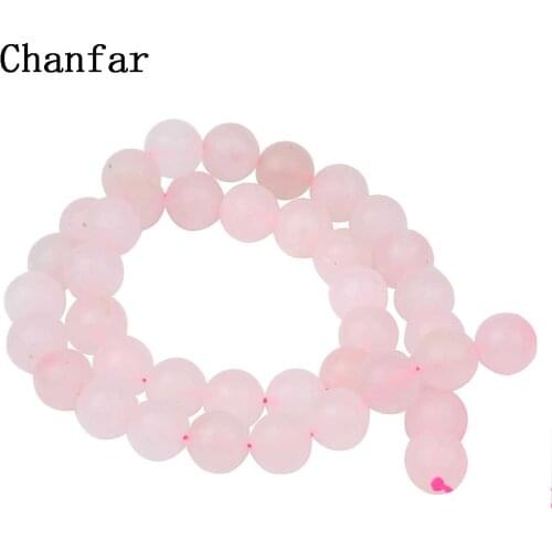 Matte Rose Quartzs Beads for Natural stone Bracelet Making 4 6 8 10 12mm