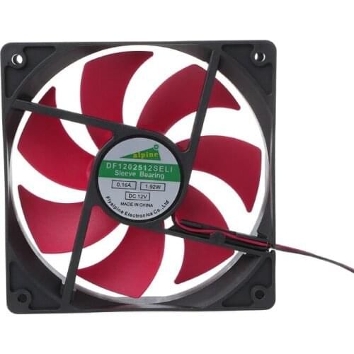 Mini 120x120x25mm DC 12V 0.16A 2 Pin 7-Blade Blower Cooling Fan Cooler 12025